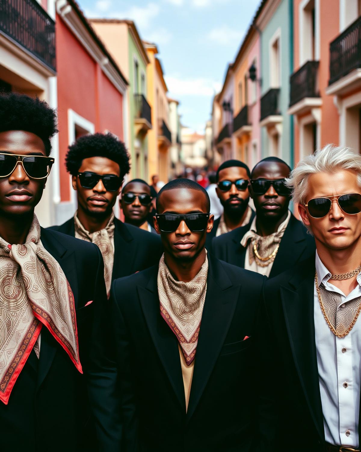 Men in Pelourinho, Salvador de Bahia, Brazil.